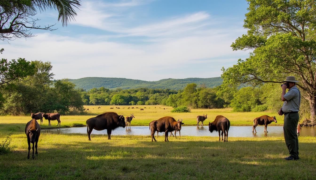 entdecken sie cayo saetía in kuba, eine wilde insel, auf der bisons, hirsche und gnus ungestört in ihrer natürlichen umgebung leben. ein paradies für natur- und tierliebhaber.