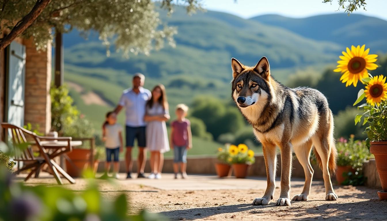 ein unerwarteter besuch: ein wolf entdeckt die terrasse einer familie im vaucluse und sorgt für eine spannende begegnung inmitten der natur.