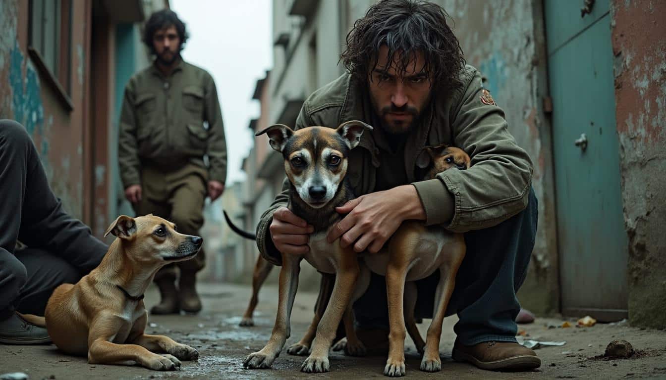 erleben sie die bewegende rettung zweier hunde aus schrecklichen bedingungen und erhalten sie einen eindringlichen einblick in die tragödie des tiermissbrauchs.